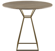 Gold Hourglass Cafe Table